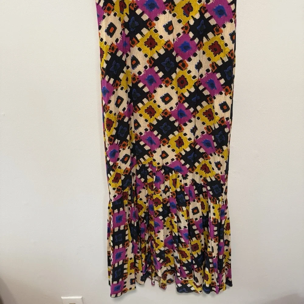 Rhode Ester V-Neck Midi Maxi Dress‎ in Aquarelle Size 2